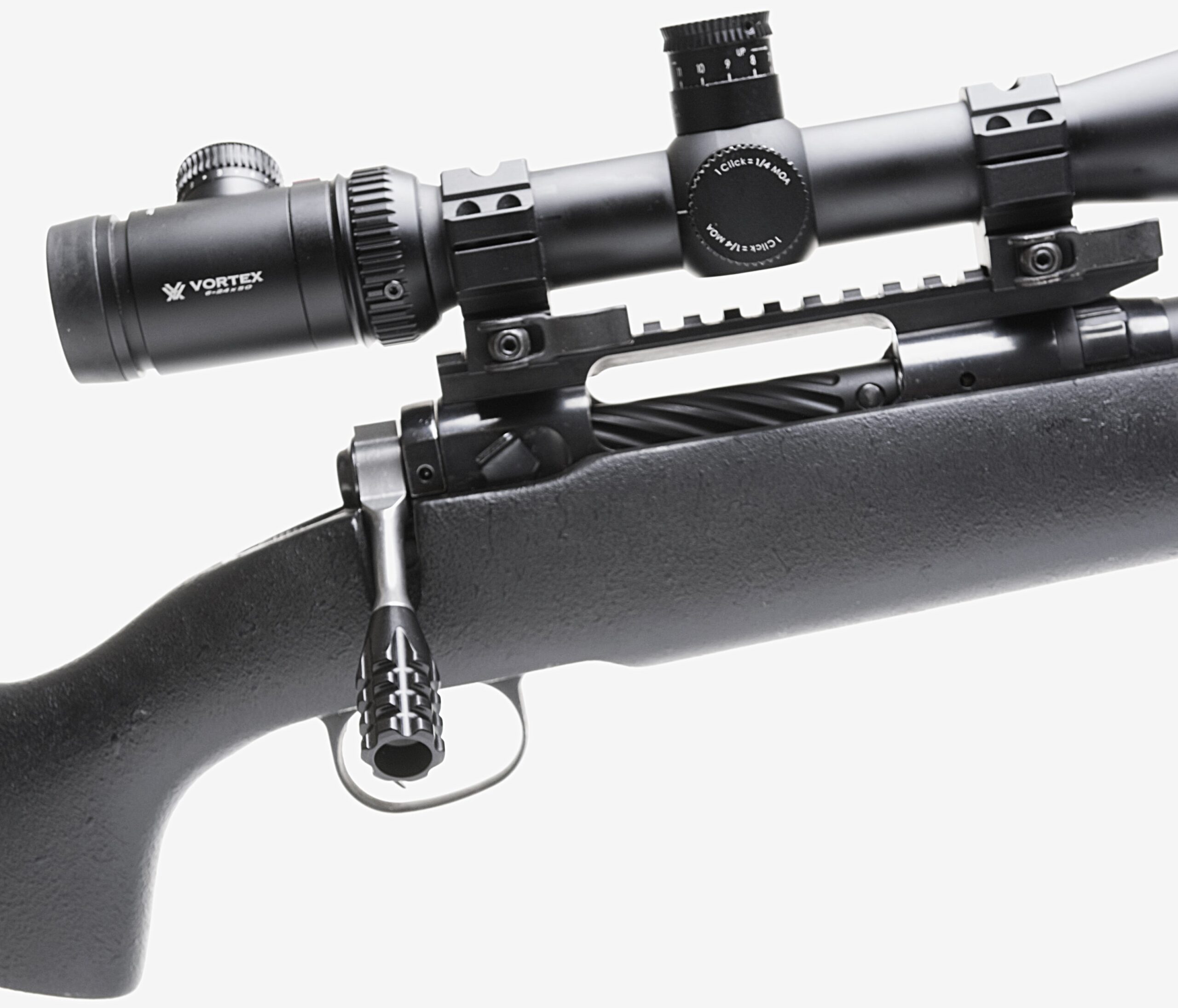 オハナhksw11.12 sw90 Savage 110 Flat Back Profile Bolt Handle R H Stainless w/Black