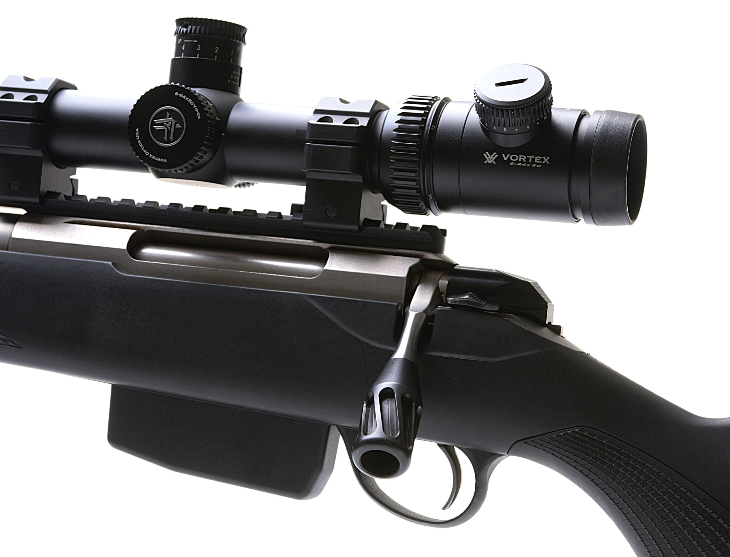 Left Hand Tikka T3/T3x Bolt Handle Stainless w/ Fluted Black