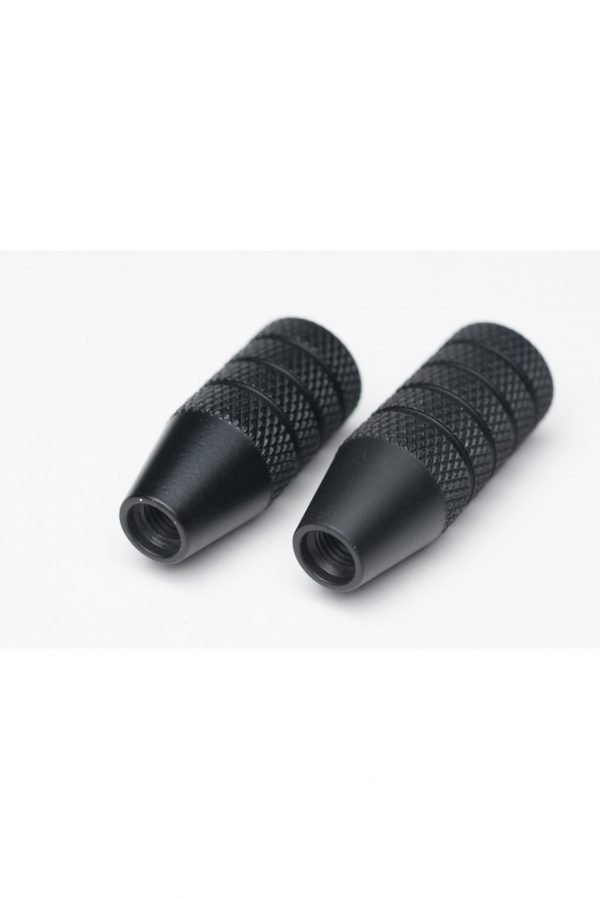 Combo set of two Remington 700 Tactical Bolt Knobs Black Anodized Diamond Knurled.
